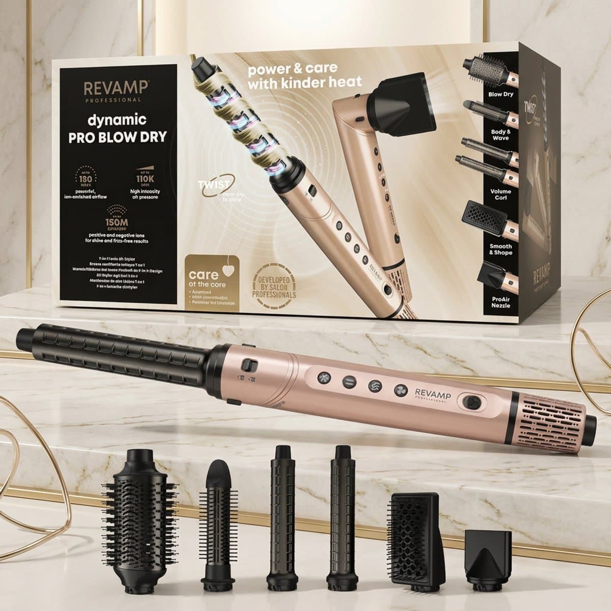 Revamp Dynamic Radiance Pro Blow Dry 7-in-1 Ionic Air Styler